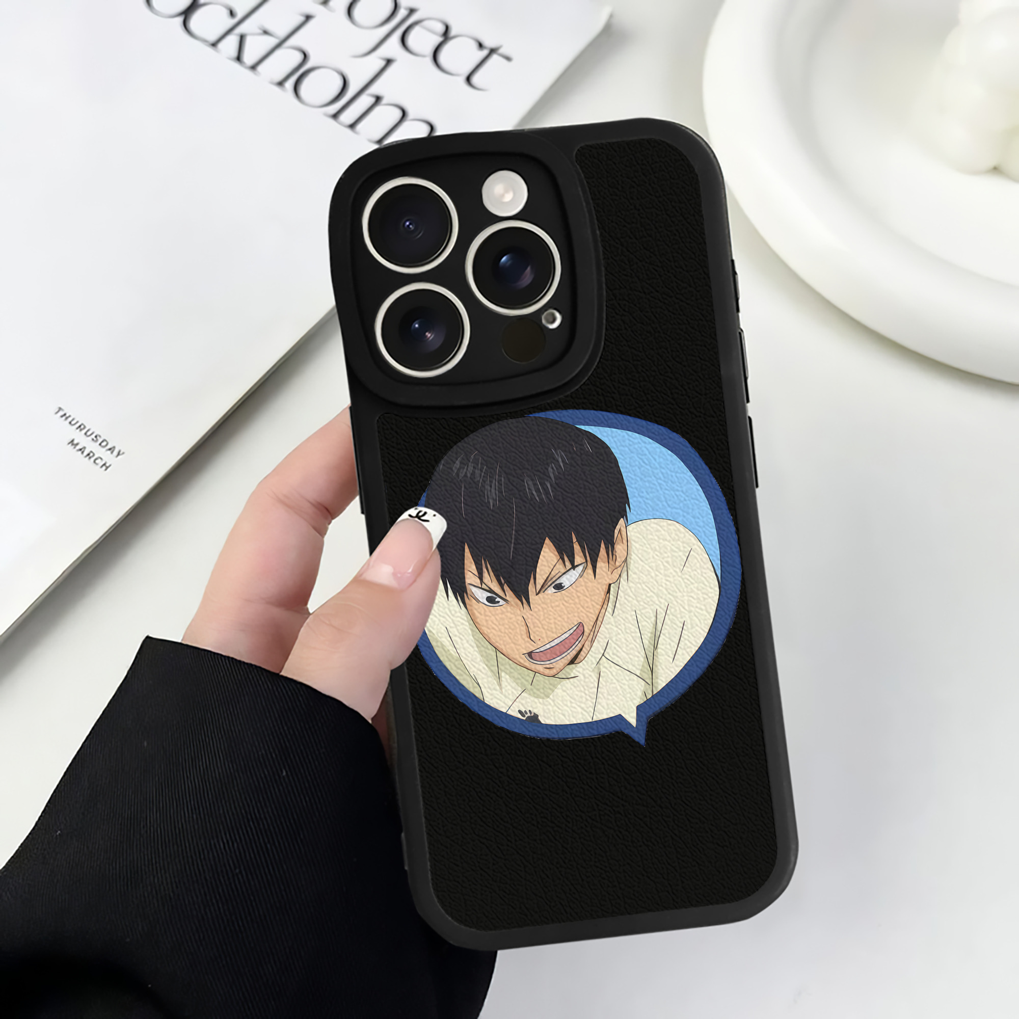 （画像用） ハイキュー!! Haikyu!! 【iPhone 16シリーズ対応】シリコンスマホケース（レザー調） 材質：シリコン